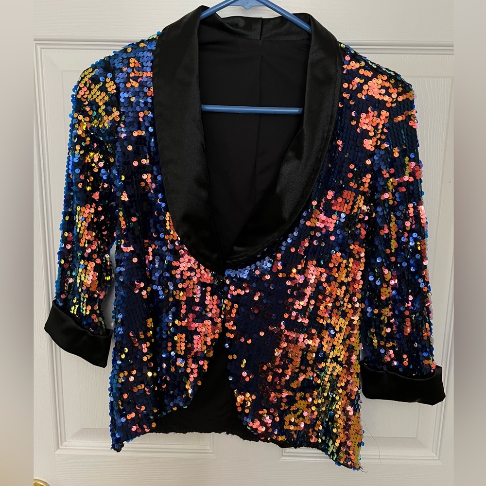 Sequin jacket child size large (size 12-14).